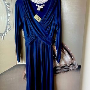 Stretchy navy blue dress - elegant and new
